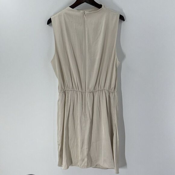 Abercrombie Dress Women’s Size Large Tall Satin Draped High-Neck Mini Dress - Picture 7 of 14